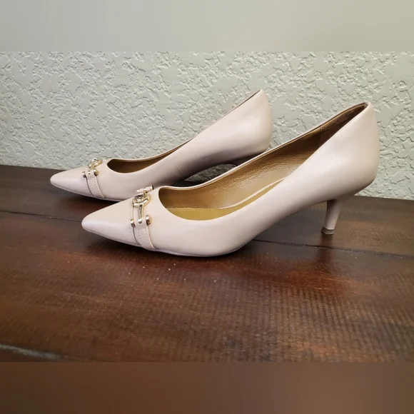 Coach Cream Pointed Toe Pumps - Picture 3 of 10